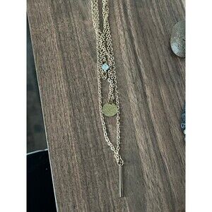 3 Layer Necklace gold color necklace women’s layered necklace jewelry dangle
